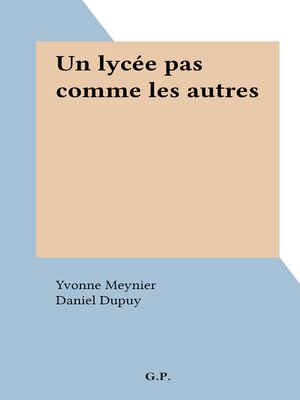 cover image of Un lycée pas comme les autres